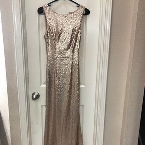 Rose gold sequin dress
